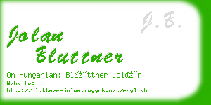 jolan bluttner business card